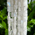 Rainbow Moonstone Nugget Beads - 10mm Faceted Rectangle Beads