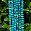 Stabilized Arizona Turquoise Beads | 3-4mm Faceted Rondelle