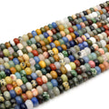 Mixed Gemstone Beads |  Smooth Rondelle Natural Gemstone Beads