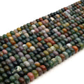 Indian Agate Beads - Smooth Rondelle Natural Gemstone Beads