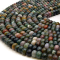 Indian Agate Beads - Smooth Rondelle Natural Gemstone Beads