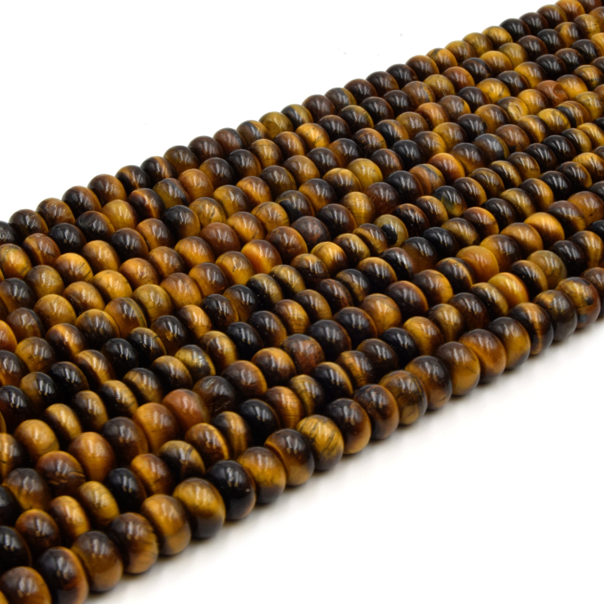 Tiger's Eye Rondelle Beads - 6mm, 8mm