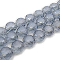 Chinese Crystal Beads | 12mm Flattened Round Glass Beads