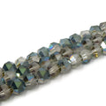 Chinese Crystal Beads | 8mm Matte Stripe Glossy Faceted Glass Beads