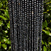 Holiday Special! 3mm x 3mm Faceted Natural Iridescent AB Coated Black Spinel Round Beads - 13" Strand (~ 115 Beads)