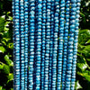 Holiday Special! 3-4mm x 3-4mm Faceted Mystic Blue Dyed Natural Quartz Rondelle Beads - 13" Strand (~ 115 Beads)