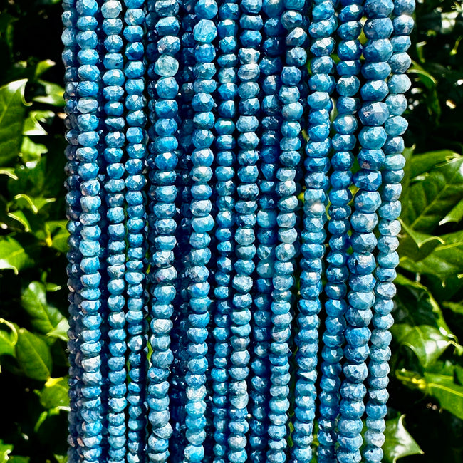 Mystic Blue Quartz Rondelle Beads - 4mm Faceted – Only Beads