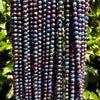 Holiday Special! 3mm x 3mm Faceted Natural Rainbow AB Coated Black Spinel Round Beads - 13" Strand (~ 115 Beads)