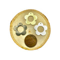 Flower Pendants - Earring Components - Bulk Pack of Jewelry Findings - Gold Silver and Gunmetal Floral Charms
