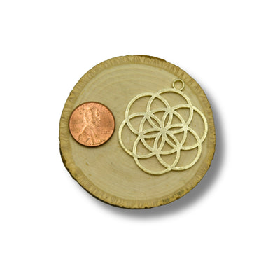 Flower of Life Jewelry Components | Gold Brushed Findings