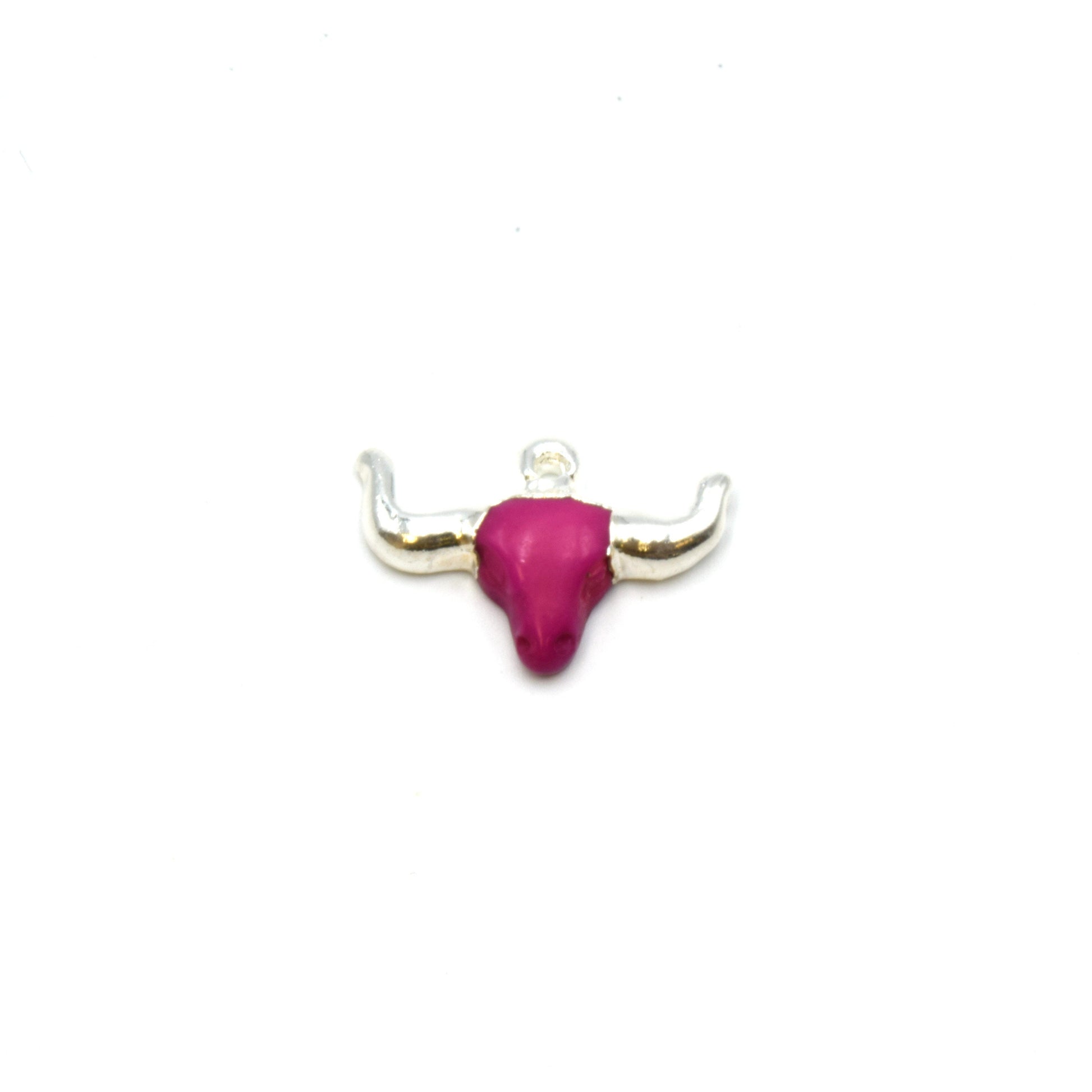 Acrylic Steer Head Shaped Pendants - Assorted Colors
