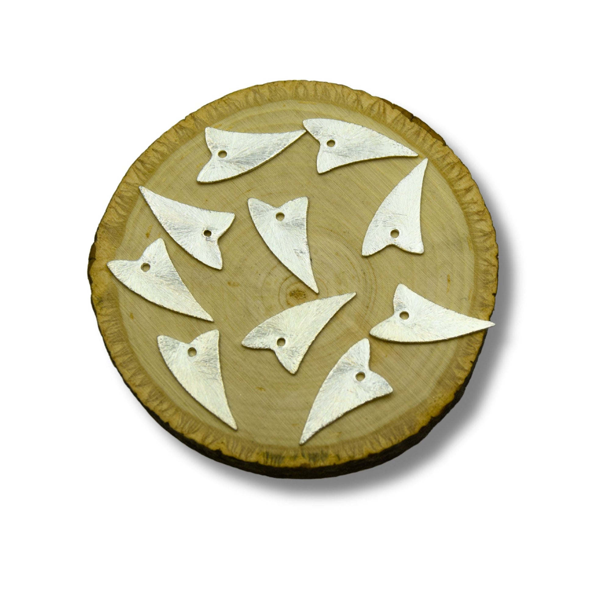 Shark Tooth Shaped Plated Copper Component for Jewelry Making - Bulk Pack of 10 Jewelry Findings