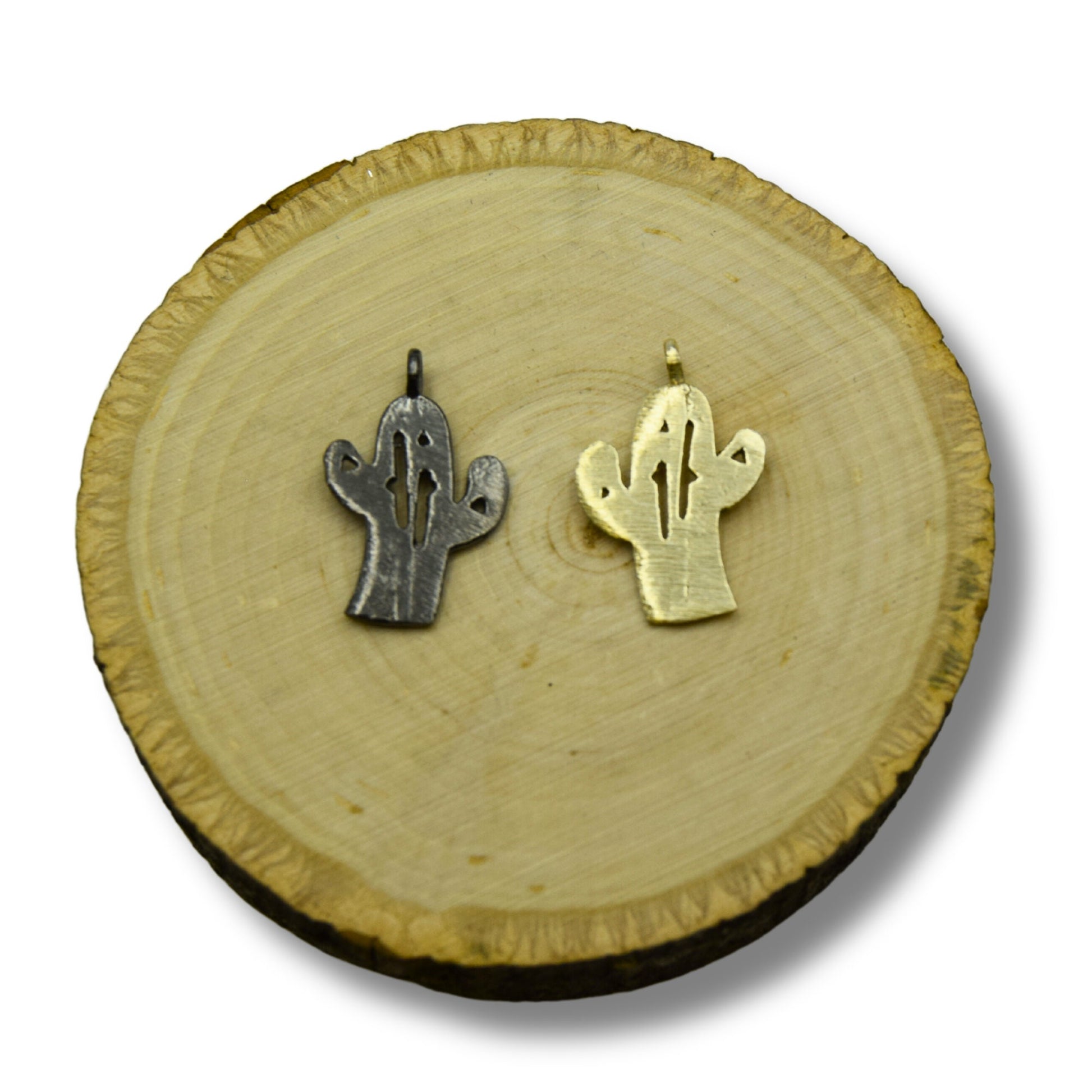 Cactus Charms | Plated Copper Components For Jewelry Making - Bulk Findings, Pack of 10