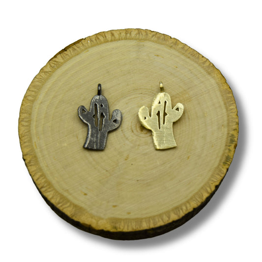 Cactus Charms | Plated Copper Components For Jewelry Making - Bulk Findings, Pack of 10