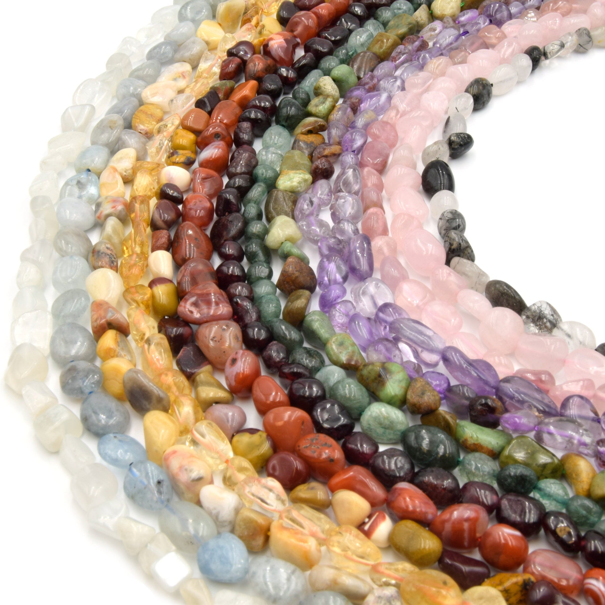 Pebble Gemstone Beads | Natural Semi-Precious Nugget Gemstone Beads