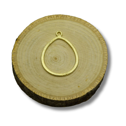 Open Teardrop Plated Copper Components - Bulk Jewelry Findings, Pack of 10 - Earring Dangles