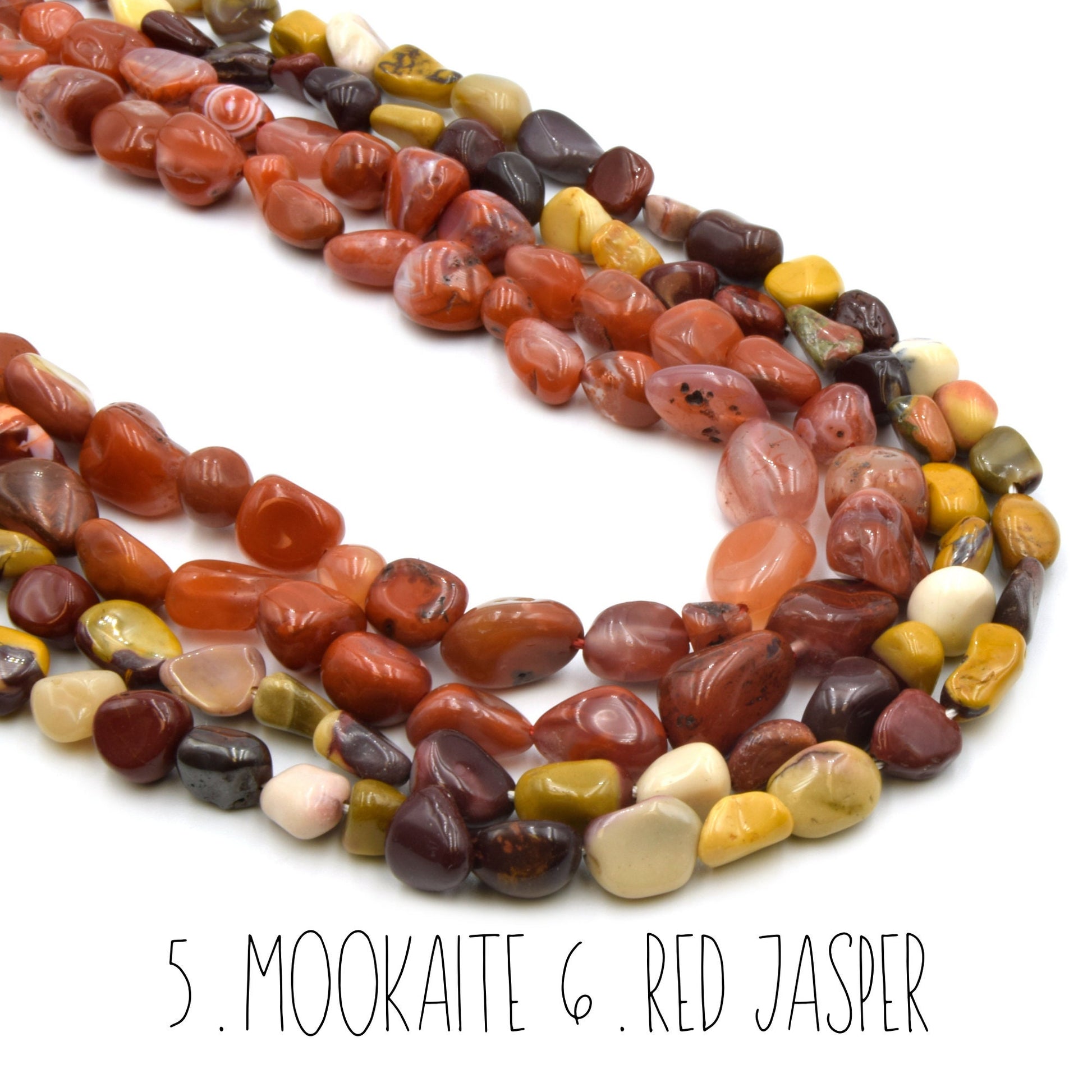 Pebble Gemstone Beads | Natural Semi-Precious Nugget Gemstone Beads