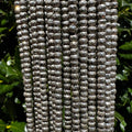 Silver Plated Pyrite Rondelle Beads - 4mm Faceted