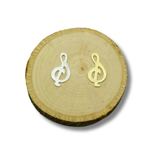 Musical Treble Clef Plated Copper Components for Jewelry Making - Bulk Jewelry Findings (pack of 10)