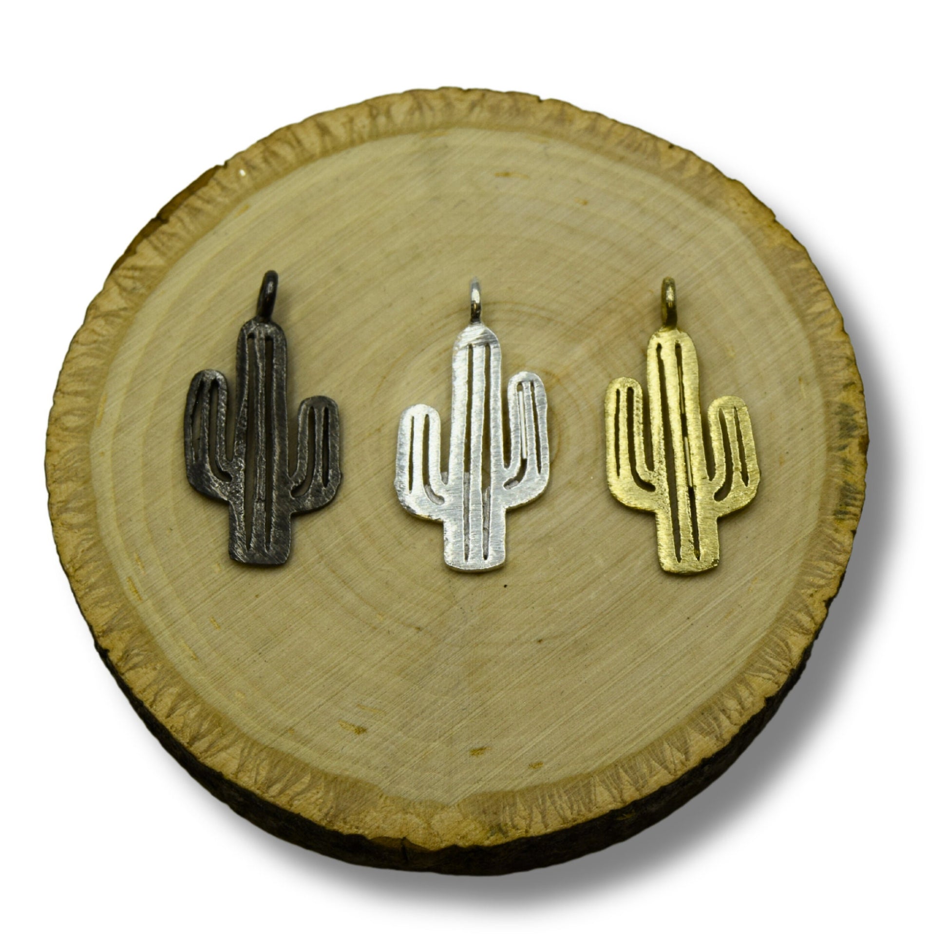 Cactus Charms | Plated Copper Components For Jewelry Making - Bulk Findings, Pack of 10