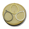 Open Teardrop Plated Copper Components - Bulk Jewelry Findings, Pack of 10 - Earring Dangles
