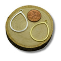 Open Teardrop Plated Copper Components - Bulk Jewelry Findings, Pack of 10 - Earring Dangles