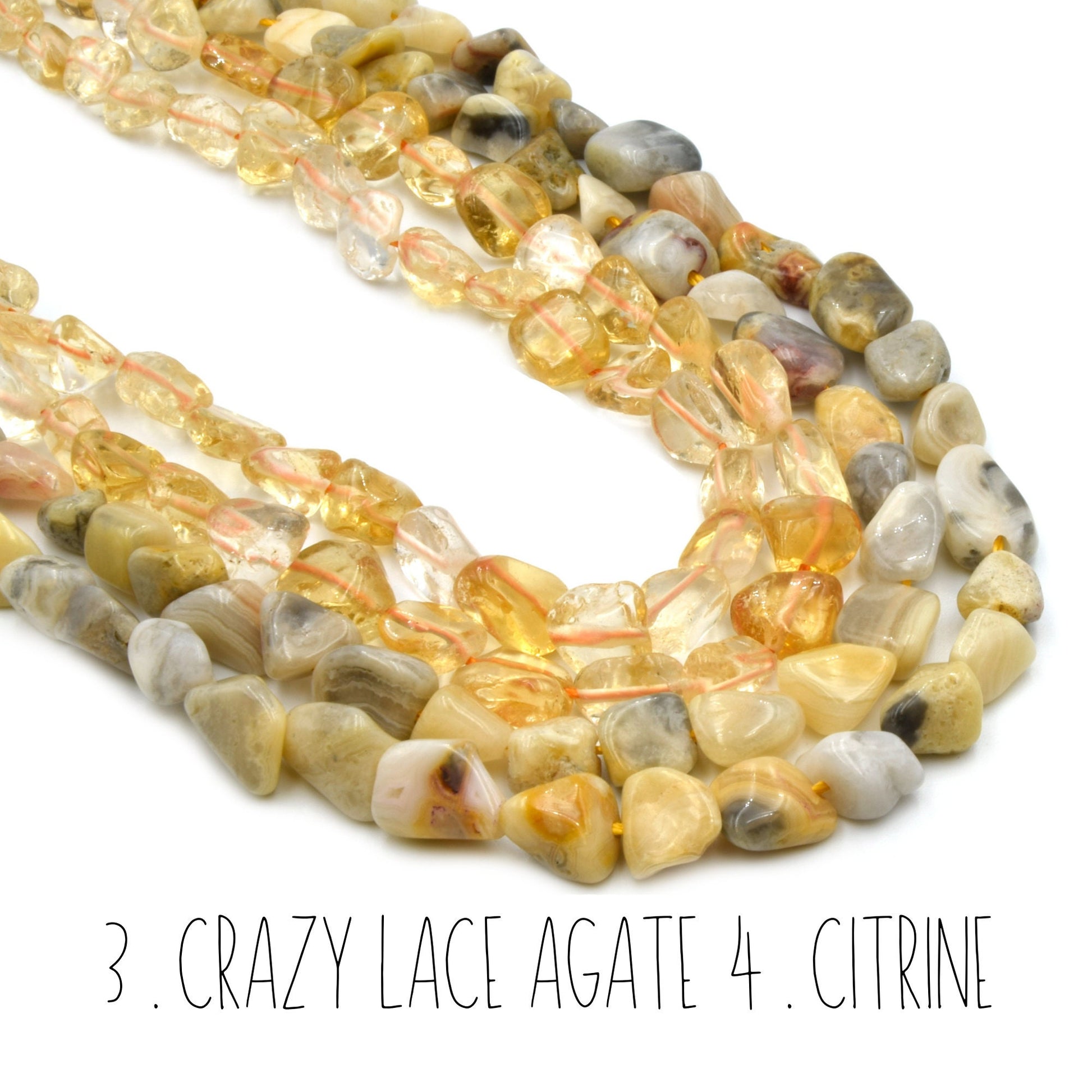Pebble Gemstone Beads | Natural Semi-Precious Nugget Gemstone Beads