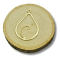 Scrollwork Teardrop Shaped Plated Copper Components - Bulk Packs of 10 Pieces - 40mm & 45mm - Earring Dangles, Jewelry Findings