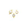 14k Gold Vermeil Hexagon Moonstone Bezels - Pendants and Connectors for Permanent Jewelry - Non Tarnish Charms