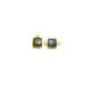 14k Gold Vermeil 8mm Labradorite Square Bezels - Pendants and Connectors for Permanent Jewelry - Non Tarnish Charms