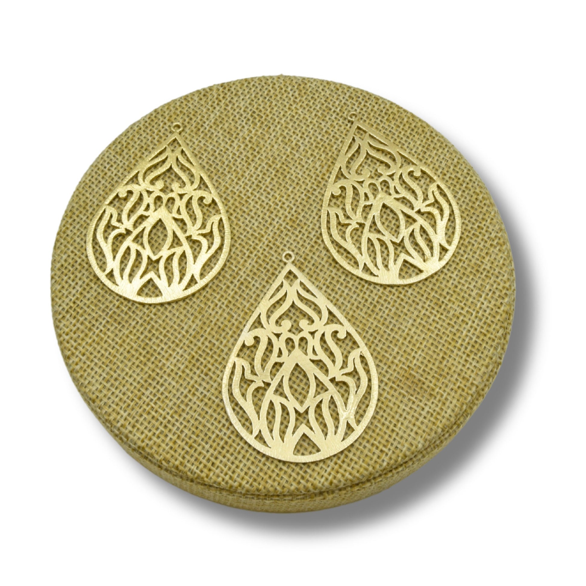 Filigree Findings for Jewelry Making | Plated Copper Components | Elegant Geometric Cut Out Findings