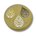 Filigree Findings for Jewelry Making | Plated Copper Components | Elegant Geometric Cut Out Findings