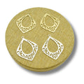 Filigree Findings for Jewelry Making | Geometric Cut-Out Marquise Shaped Plated Copper Components
