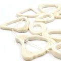 Bone Beads | Vertebrae Bone Slice Open Freeform Oval Beads | White Brown Dark Brown | Two Sizes Available