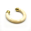 White Ox Bone U-Shaped Pendant for Jewelry Making