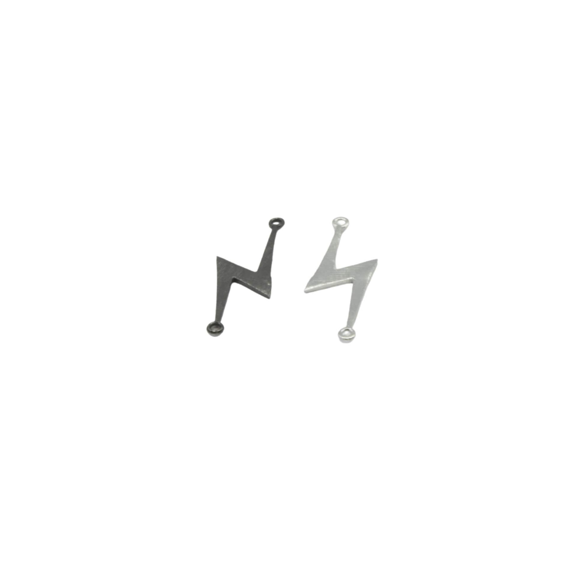 Lightning Bolt Findings | Plated Copper Components For Jewelry Making | Two rings