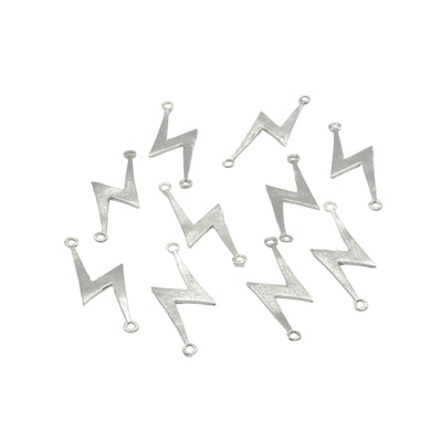 Lightning Bolt Findings | Plated Copper Components For Jewelry Making | Two rings