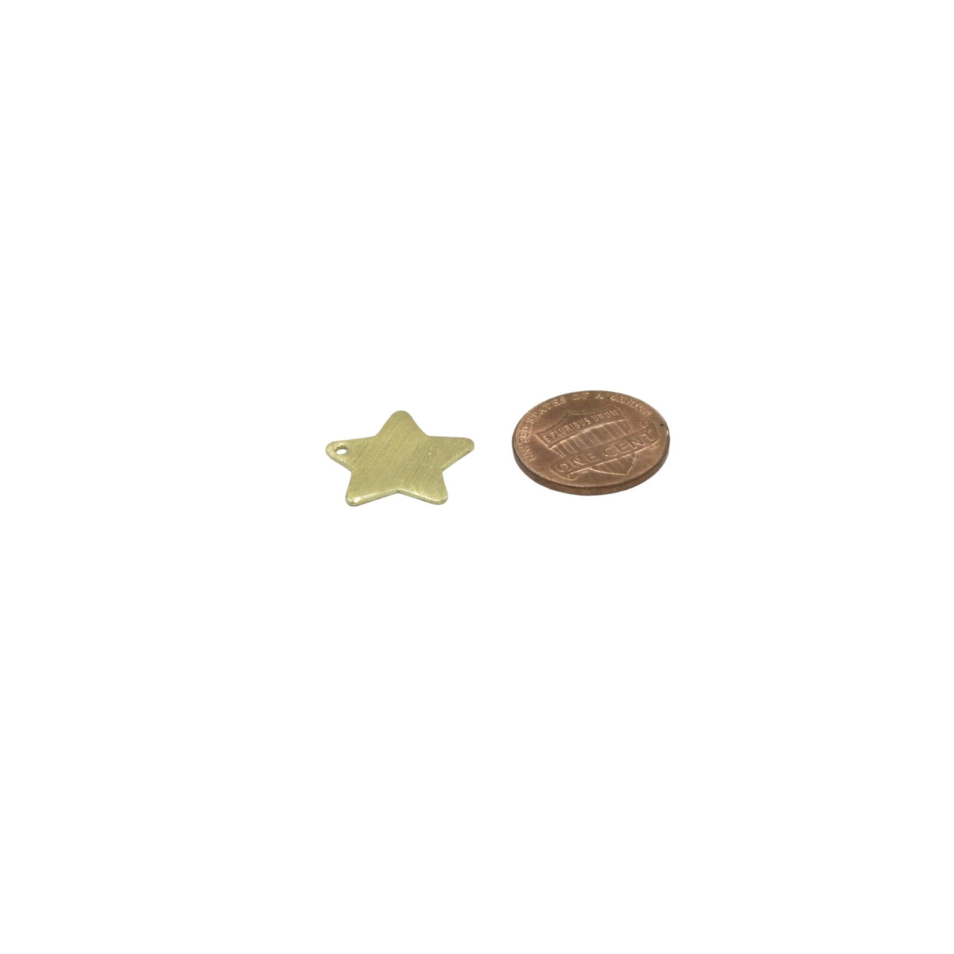 20mm x 20mm Small Silver Plated Blank Star Shaped Brushed Finish Copper Components - Sold in Packs of 10