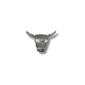 Gunmetal Plated Copper Carved Horn Bull/Steer Shaped Focal Pendants - Sold Individually