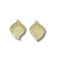 Plated Copper Leaf Shaped Component with Design and Single Ring- Sold in Pack of 2