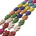 Dyed Multicolor Howlite Stick Figure Shaped Beads
