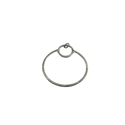 Large Silver Plated Copper Double Open Circle/Ring Shaped Pendant Components - Measuring 40mm x 44mm - Sold in Packs of 10 (271-GD)