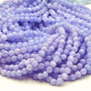 6mm Faceted Dyed Lavender Natural Jade Round Beads with 1mm Holes - Sold by 15.5" Strands (Approximately 63 Beads)