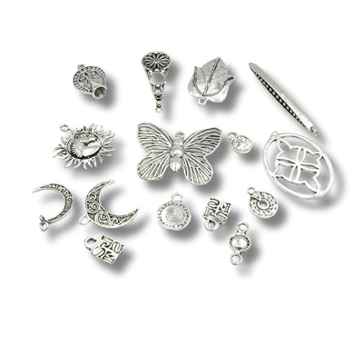 Charm Collection in Antique Gold & Silver- Sellers Lot- Sold By Randomly Picked Packs of 15