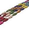 Dyed Multicolor Howlite Stick Figure Shaped Beads