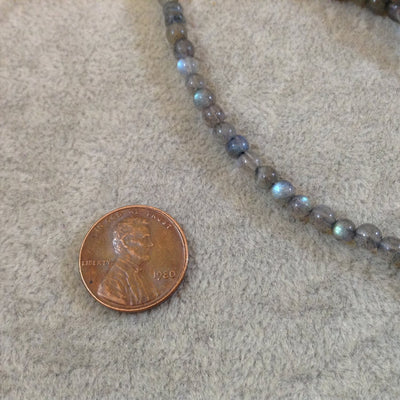 4mm Labradorite Beads - Semi Precious Indian Gemstone Beads