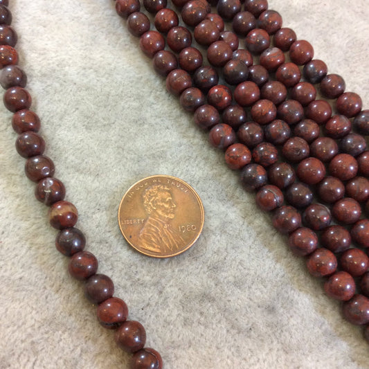 Poppy Jasper Round Bead Strand, 6mm, approx. 67 beads per strand