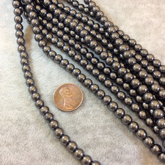 Hematite Round Bead Strand, 6mm, approx. 66 beads per strand