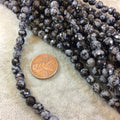 Snowflake Obsidian Elegance: Faceted Round Beads (6-10mm) for Unique Jewelry Designs"