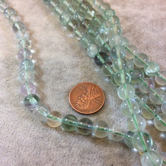 Green Fluorite Round Bead Strand, 8mm, approx. 50 beads per strand